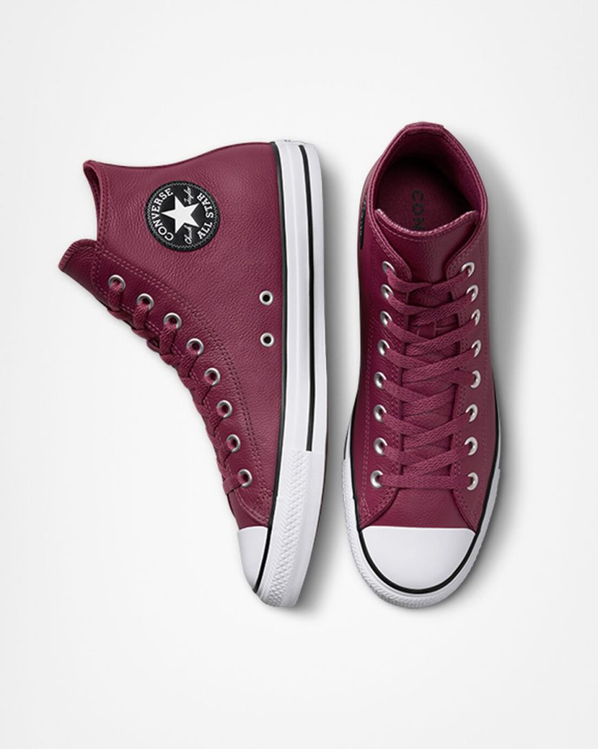 Tenisky Vysoke Converse Chuck Taylor All Star Kozene Panske Ruzove | SK F5RYM6